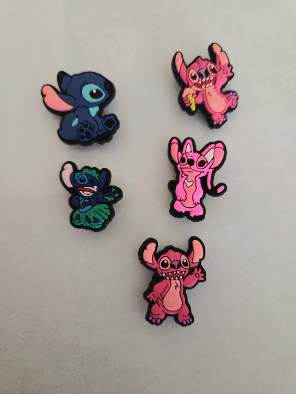 Stitch & Angel Rubber Shoe Charms